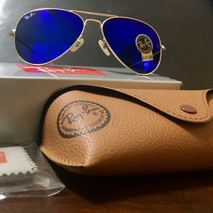 Ray Ban Aviators - gold & blue